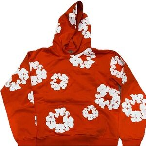 New Denim Tears The Cotton Wreath Sweatshirt Orange Medium FW23 BRAND Authentic